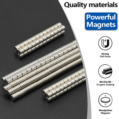 Powerful Neodymium Magnet N35 NdfeB Permanent Magnetic imanes Round Super Strong Fridge Magnets DIY 6x1 6x2 5x1 5x3 4x1.5 4x2