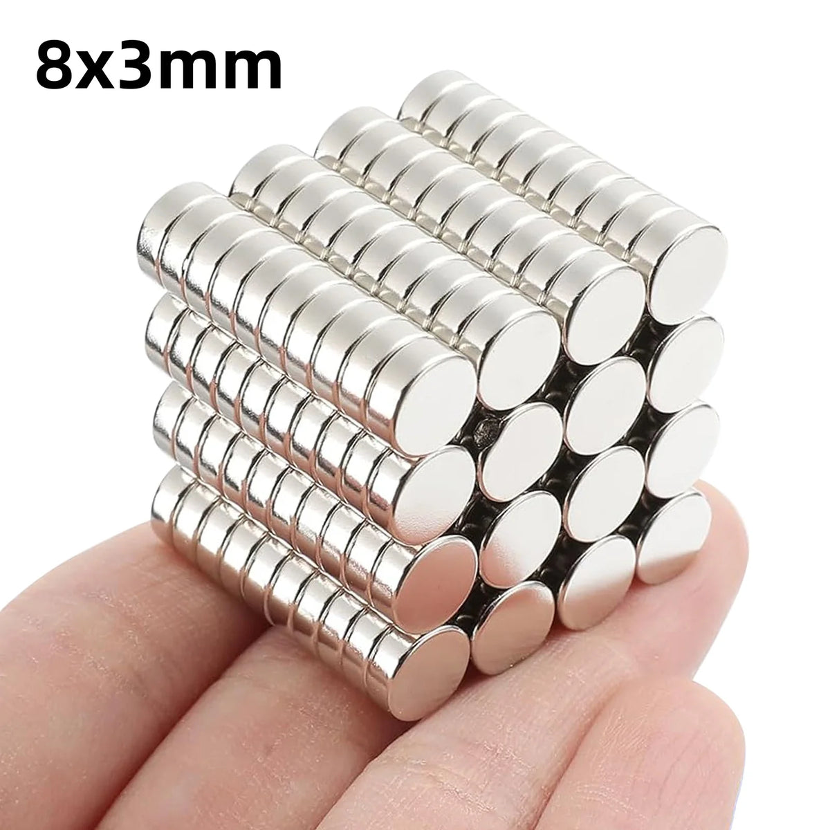 8x3mm Round Refrigerator Magnets, Small Fridge Magnets, Office Magnets, Whiteboard Magnets, Durable Mini Magnets,  Kitchen