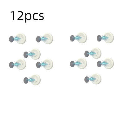 3/6pcs No Drill Magnetic Remote Holder - Wall Mount for TV/AC/DVD Remotes, White Space-Saving Design