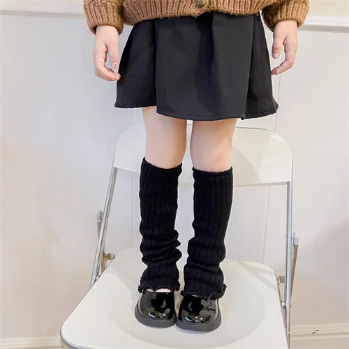 Fashion Children's Leg Warmers Knitted Soft Leg Warm Long Socks Kids Girls Elegant Warm Socks Accessories  Winter Autumn 3-12Yrs