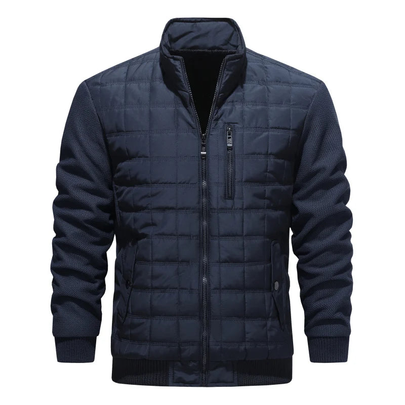 Cotton Padded Baseball Collar Jacket Men's Autumn and Winter New Style Business Windproof Casual Jacket Cotton Jacket Clothes