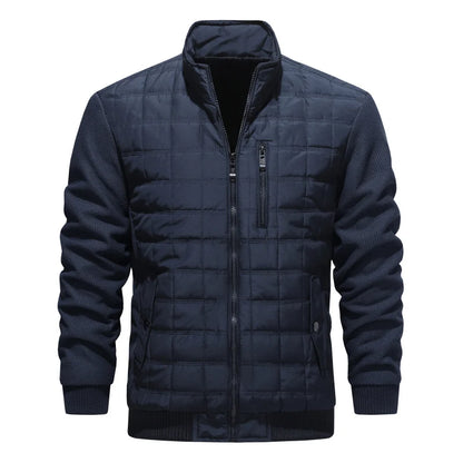 Cotton Padded Baseball Collar Jacket Men's Autumn and Winter New Style Business Windproof Casual Jacket Cotton Jacket Clothes