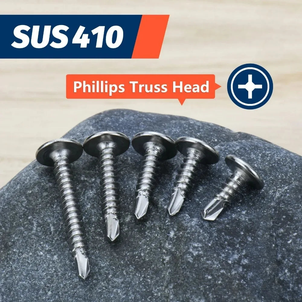 Self-Tapping Sheet Metal Screws   Truss Head High-Strength Quick Tapping Screws Lath to Metal #8 M4.2
