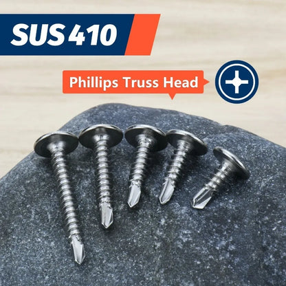 Self-Tapping Sheet Metal Screws   Truss Head High-Strength Quick Tapping Screws Lath to Metal #8 M4.2