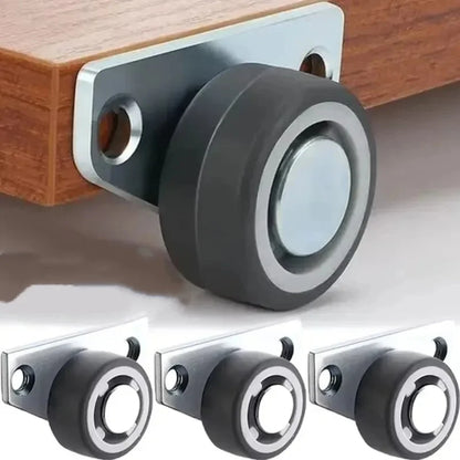 8/1PCS Mini Side Mount Caster Wheels Silent Rubber Furniture Casters Directional Cartwheels For Trolley Drawer Kitchen Cabinets