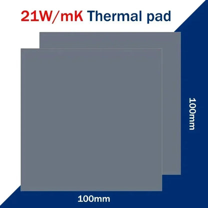 COOLCIRC 24W/Mk Thermal Pad 80x40mm/100x100mm Size For GPU CPU Radiator Cooling Conductive Silicone High Quality Heat Insulation