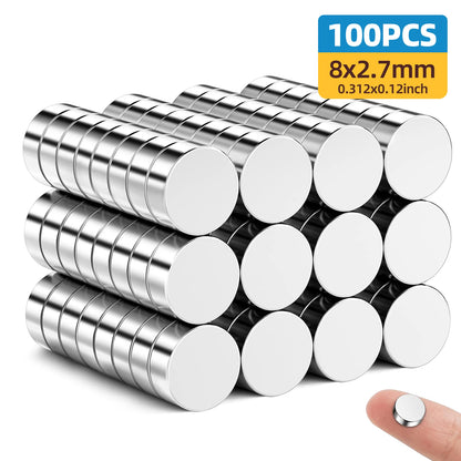 8x3mm Round Refrigerator Magnets, Small Fridge Magnets, Office Magnets, Whiteboard Magnets, Durable Mini Magnets,  Kitchen