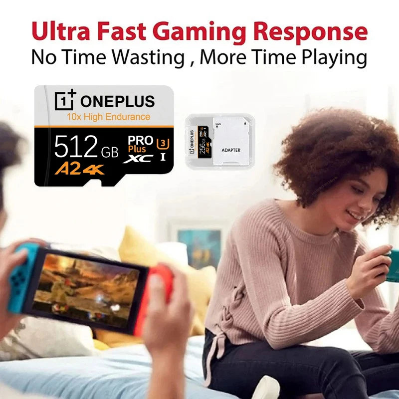 OnePlus 256GB 512GB SD Memory Card Class10 High Speed Flash Card 1TB 2TB Large Capacity Mini SD/TF Card For Phone Camera PC Game