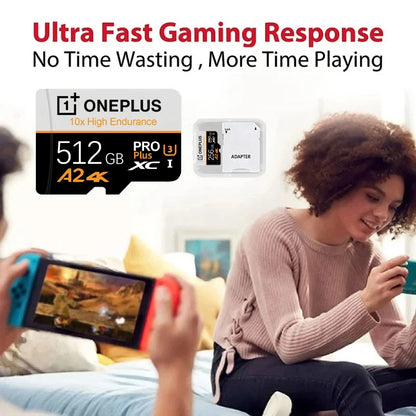 OnePlus 256GB 512GB SD Memory Card Class10 High Speed Flash Card 1TB 2TB Large Capacity Mini SD/TF Card For Phone Camera PC Game