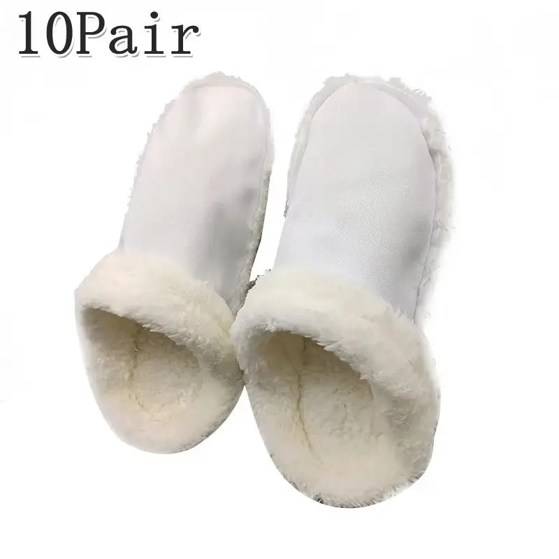 1pair Hole Shoes Velvet Liner Winter Warm Shoes Covers Thickened Soft Shoes Cover Detachable Cotton Sleeve Plush Inner Liner