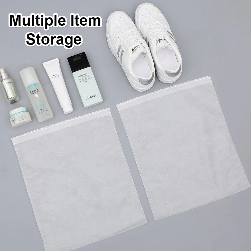 20/30/50Pcs Shoe Dust Covers Set Drawstring Clear Portable Shoe Storage for Sundries Dustproof Shoe Cover Bags Drying Shoes Prot
