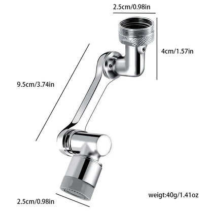 Faucet Extender Robotic Arm 1080° Rotating Universal Faucet Head Swivel Faucet For Kitchen Bathroom Sink