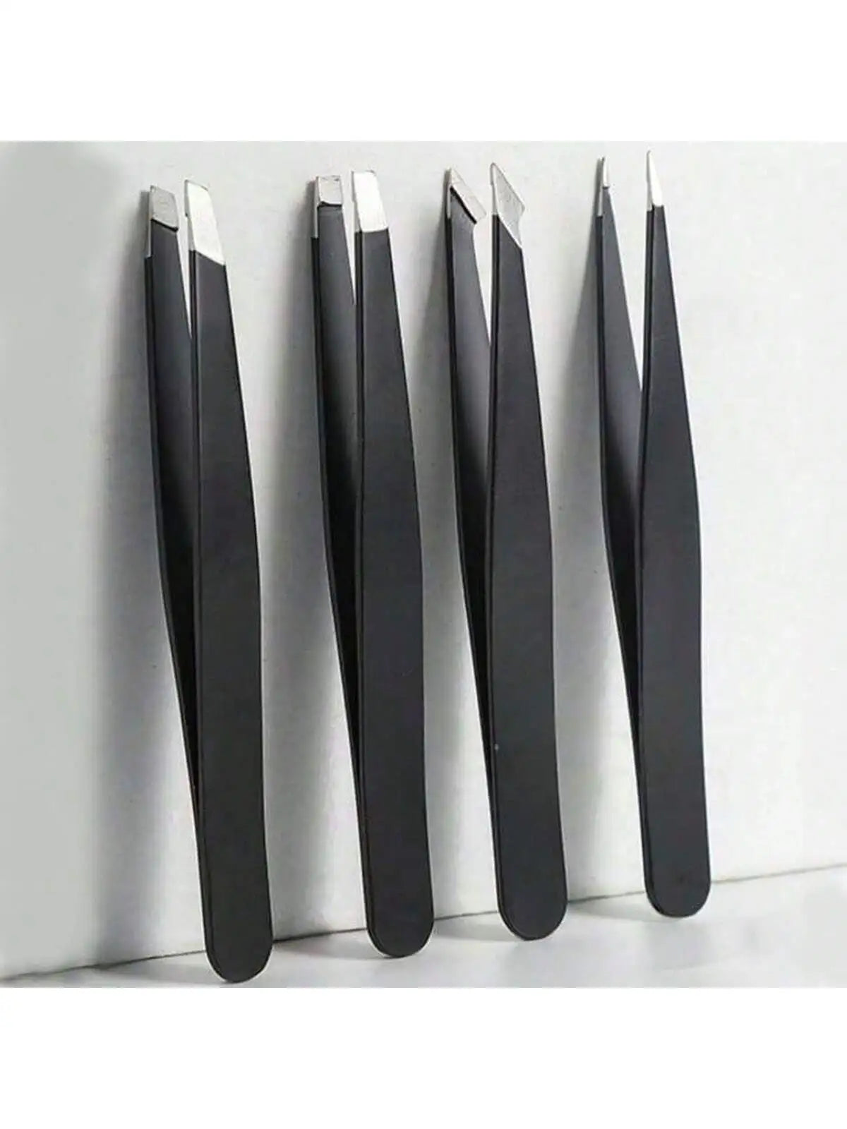 Multi-purpose Eyebrow Tweezers, 4-Pack Stainless Steel Eyebrow Tightening Facial Hair Trimmer Makeup Tool Set, Eye Shaping Tools