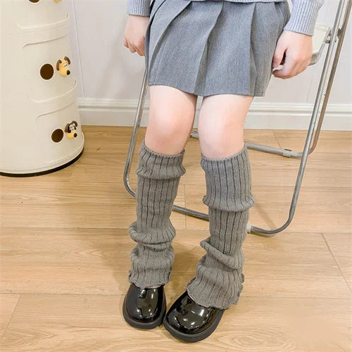 Fashion Children's Leg Warmers Knitted Soft Leg Warm Long Socks Kids Girls Elegant Warm Socks Accessories  Winter Autumn 3-12Yrs