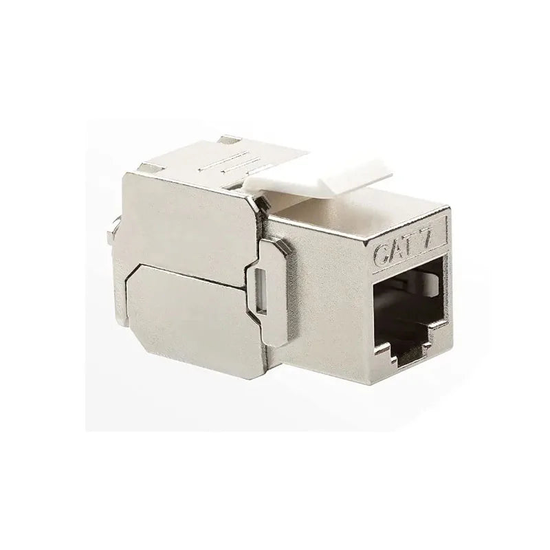Cat6a Cat7 Keystone Jack Cat7 RJ45 STP Tool-Less Type Zinc Alloy Module Jacks Adapter Coupler for 22 to 26 AWG