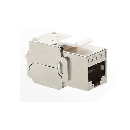 Cat6a Cat7 Keystone Jack Cat7 RJ45 STP Tool-Less Type Zinc Alloy Module Jacks Adapter Coupler for 22 to 26 AWG