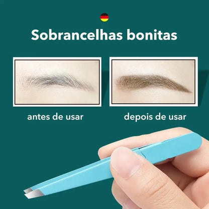Eyebrow Tweezer Colorful Hair Beauty Fine Hairs Puller Stainless Steel Slanted Eye Brow Clips Removal Makeup Tools