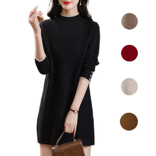 Women's Turtleneck Knitwear Top Long Sleeve Pullover Sweater Woman Clothing Fall Winter Knit Basic Blouse Wool Ladies Sweater