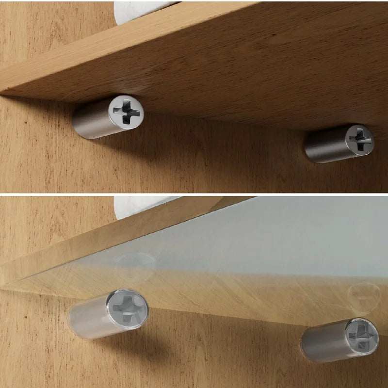 1/16Set with Rubber Sleeve Laminate Cross Self-tapping Screw Support  Wardrobe Cabinet Glass Hard Nonslip Partition Nail