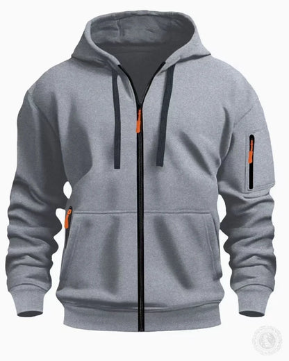 Casual top men's autumn and winter sportswear solid color men's top - fashionable sports solid color hoodie