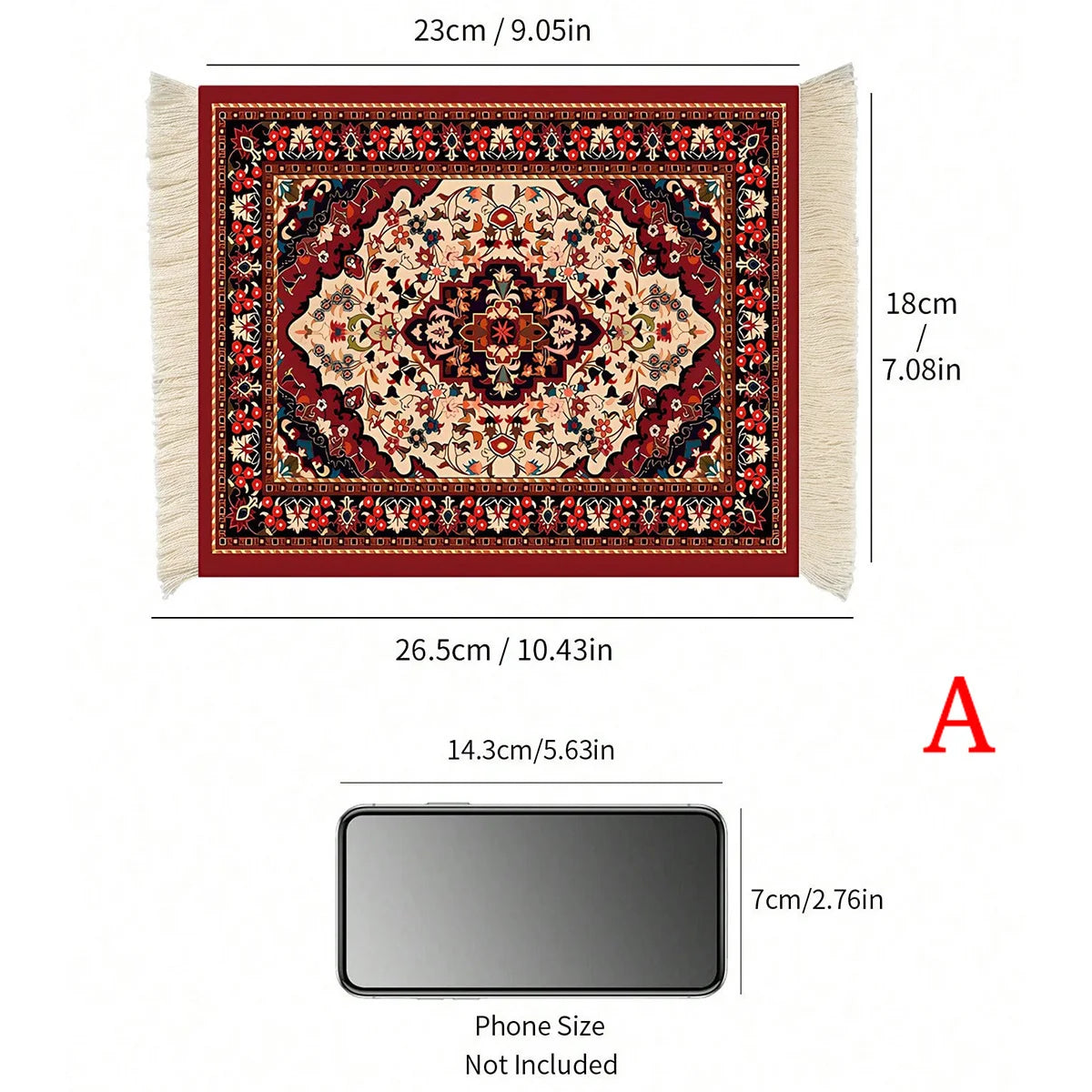 1pc Coffee Mat, Bohemian Style Coffee Pad Cup Mat, Multi-purpose Anti-slip Placemat, Coaster Coffee Accessories