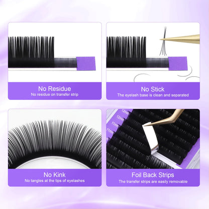 NAGARAKU Classic Eyelash Extension All Size Faux Mink Individual False lash Natural Soft Lashes Cils Makeup C D