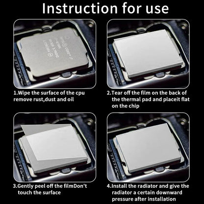 COOLCIRC 24W/Mk Thermal Pad 80x40mm/100x100mm Size For GPU CPU Radiator Cooling Conductive Silicone High Quality Heat Insulation