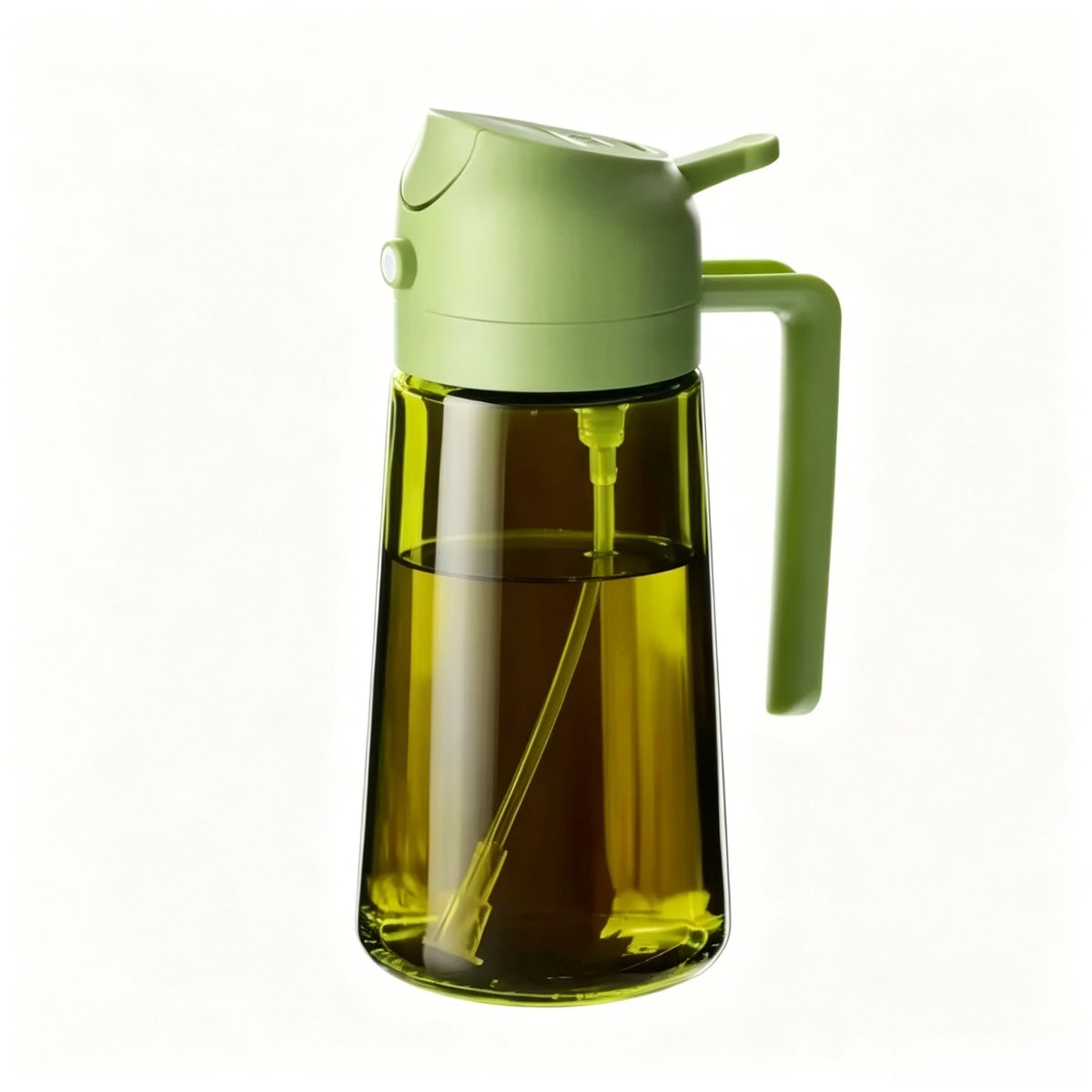 Plastic 2-in-1 Oil Dispenser & Sprayer 500ML Leakproof Olive Oil Sprayer Bottle for Cooking Spray Airfryer BBQ Camping