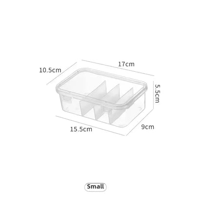 Transparent Data Cable Organizer Case Classification Dustproof Card Organizer with Lid Clutter Collection Box for Office Home