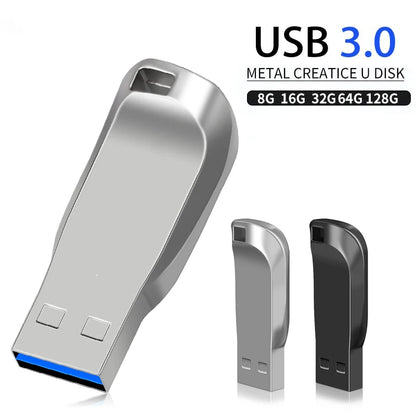 High-Speed Metal Rod USB Flash Drive 3.0 Durable Data Storage Stick Pen U Disk Multiple Capacities Options-128GB 64GB 32GB 16GB