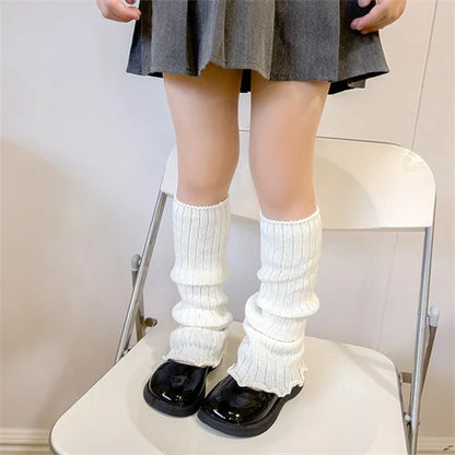 Fashion Children's Leg Warmers Knitted Soft Leg Warm Long Socks Kids Girls Elegant Warm Socks Accessories  Winter Autumn 3-12Yrs