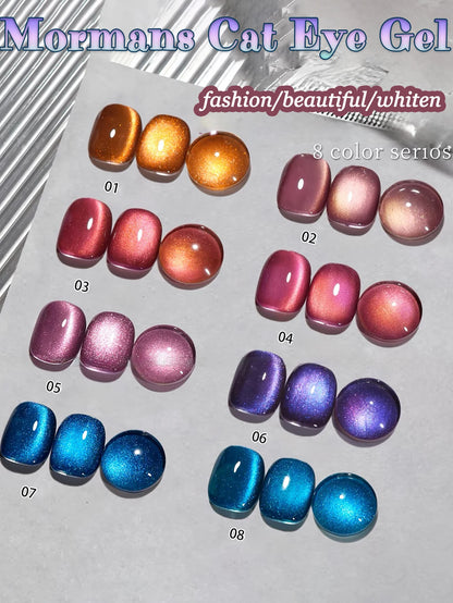 WS Black Glass Cat Magnetic Gel Nail Polish Punk Style Nail Art Manicure Varnis Semi Permanent Gel for Winter Nail Supplies