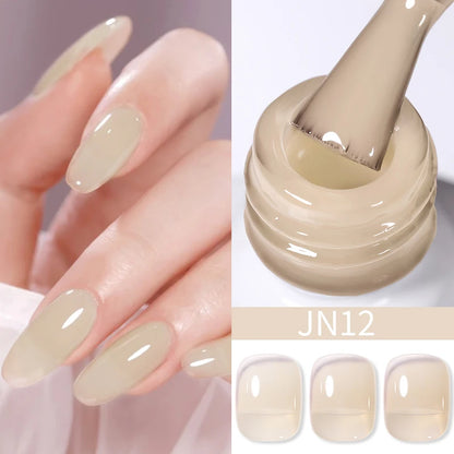 BORN PRETTY 83 Colors 10ml Jelly Nude Gel Nail Polish Autumn Amber Semi Transparent Manicure Soak off UV LED Nails Gel Varnish