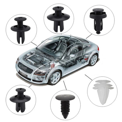 Auto Fastener Clip Mixed Car Body Push Retainer Pin Rivet Bumper Door Trim Panel Fastener Kit Car Clip 100/50 Box /Bag packaging