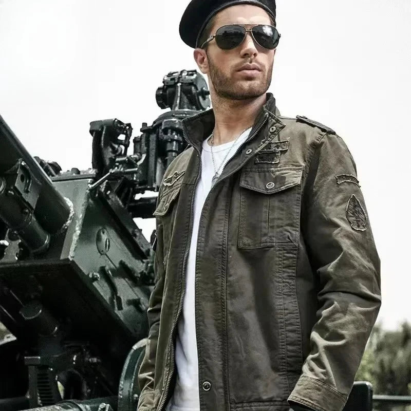 New Casual Climbing Pilots Jacket Men Plus Size 6XL Jaqueta Masculina Working Clothes Spring Autumn Cargo Mens Jackets Coat