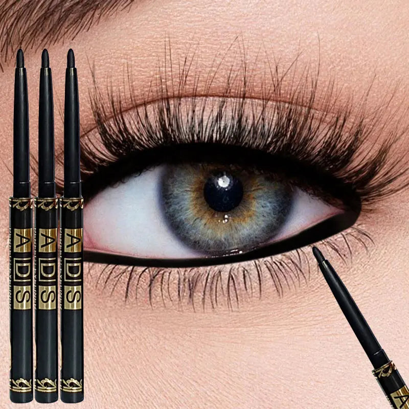 3PCS/9PCS Long-Lasting Waterproof Black Eyeliner Pencil -Smudge-Proof Sweat-Resistant for Bold Eye Makeup, Ideal Gift