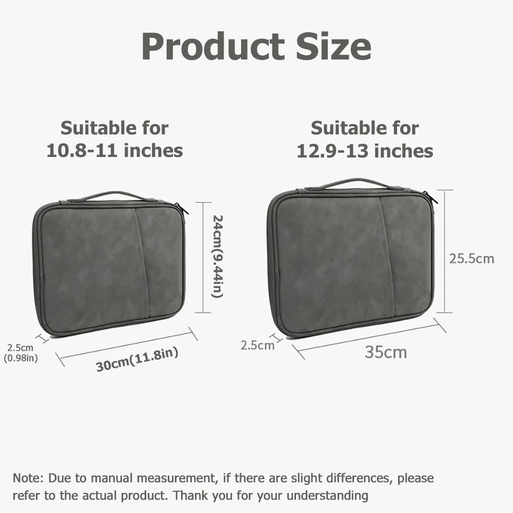 Tablet Sleeve Pouch For iPad Pro 11 2024 11 Inch Air 11 Air 6th Gen Handbag Sleeve Case For IPad Air 13 Pro13 12.9 Dustproof Bag