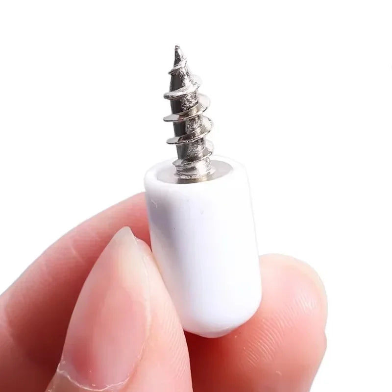 20pcs Self-tapping Screws Cabinet Bracket Laminate Support Glass Studs Pegs Nonslip Partition Nail For Wooden Cabinets Wardrobes