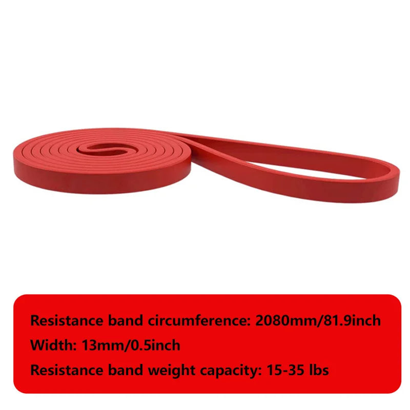 1Pcs Tough Latex Resistance Band Elastic Exercise Strength Pull-Ups Auxiliary Band Fitness Equipment Strengthening Train Tough