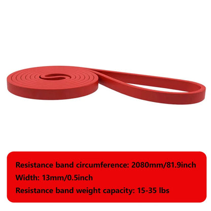 1Pcs Tough Latex Resistance Band Elastic Exercise Strength Pull-Ups Auxiliary Band Fitness Equipment Strengthening Train Tough