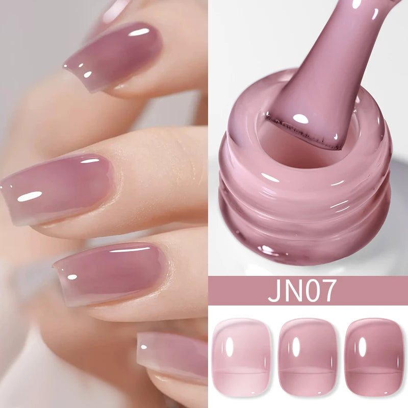 BORN PRETTY 83 Colors 10ml Jelly Nude Gel Nail Polish Autumn Amber Semi Transparent Manicure Soak off UV LED Nails Gel Varnish