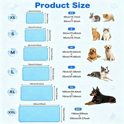 Cooling Cat Mat Summer Pad Mat For Dogs Cat Ice Silk Blanket Sofa Breathable Pet Dog Bed Summer Washable For Small Large Dog Cat