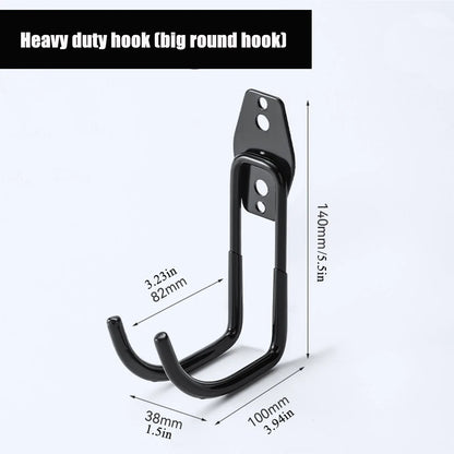 Heavy Duty Garage Storage Utility Hooks Wall Mount Hanging Tool Organizer for Garden Tools Efficient Space Solution