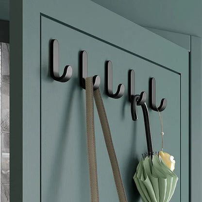 6PCS Strong Self-Adhesive J-Hooks – Waterproof Wall Hangers for Keys, Towels, Umbrellas – Kitchen & Living Room Organizer