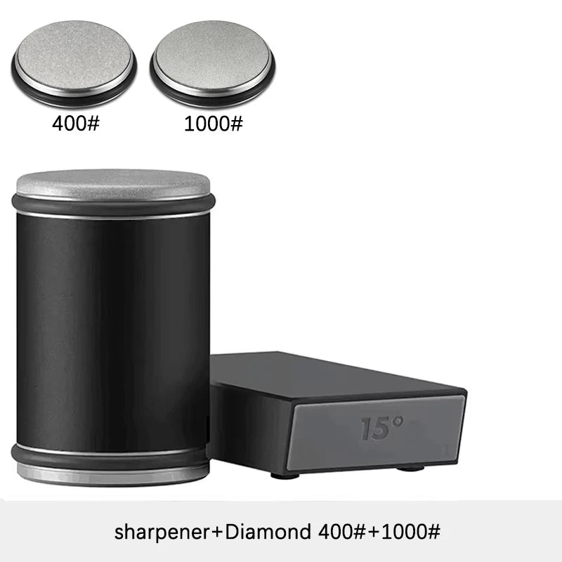 Rolling Knife Sharpener For Straight Edge Knife Sharpener Kit With 15/20° Degree Magnetic Angle For Kitchen Knives Whetstone Set
