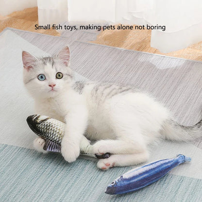 1Pcs/2Pcs Catnip Fish Cat Toys Soft Linen Bite-Resistant Plush Fish Interactive Chew Toys for Indoor Cats Pet Supplies