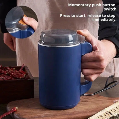 Portable Coffee Grinder Food Grinder 500ML 8 Blades Multipurpose Fine Grinder Crusher Pepper Grinder