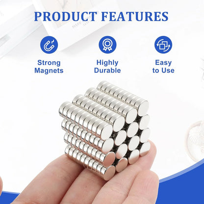 8x3mm Round Refrigerator Magnets, Small Fridge Magnets, Office Magnets, Whiteboard Magnets, Durable Mini Magnets,  Kitchen