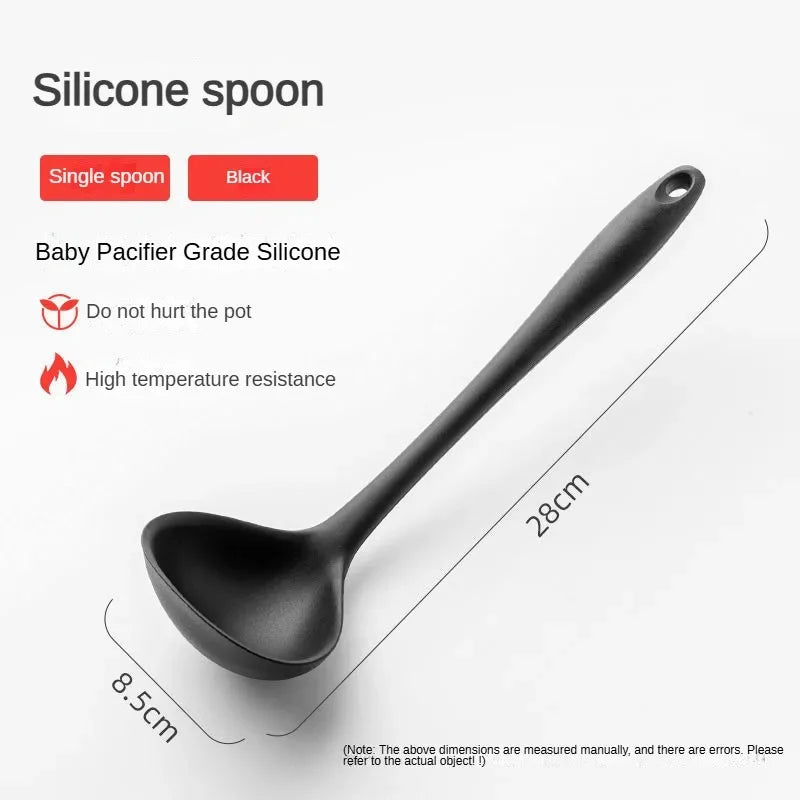 1 ‌ /7-Piece Silicone Kitchen Utensil Set - Non-Stick Spatula, Spoon, Skimmer, Pasta Clip & More for Cooking & Baking