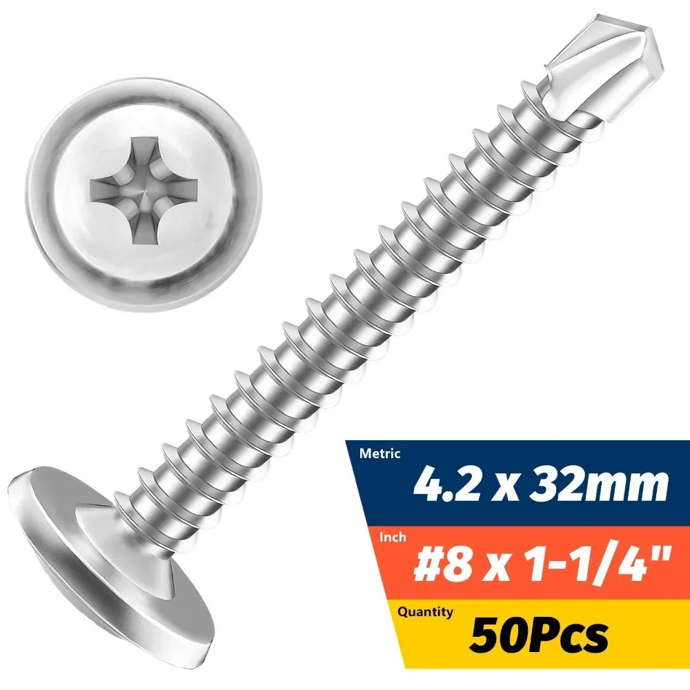Self-Tapping Sheet Metal Screws   Truss Head High-Strength Quick Tapping Screws Lath to Metal #8 M4.2